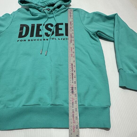 Diesel For Successful Living Hoodie Sweatshirt Sweater Mint Blue Men M NWOT - Picture 10 of 11